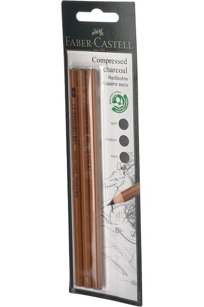 erorex Pitt Charcoal Pencil Set 3 Pieces