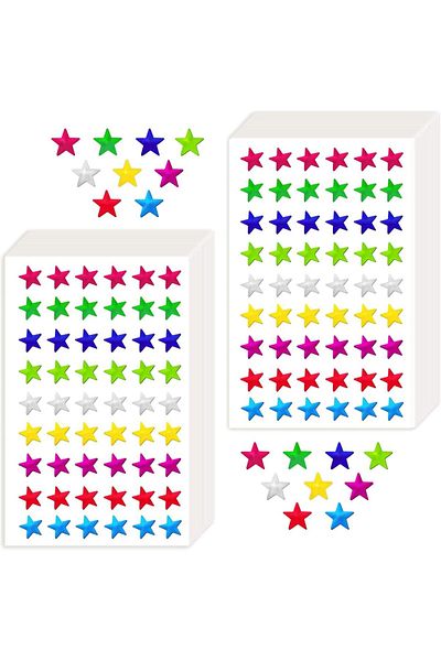 erorex 2700 Pcs Star Stickers Small Foil Star Sticker Kid Star Stickers Colorful Self Adhesive Star