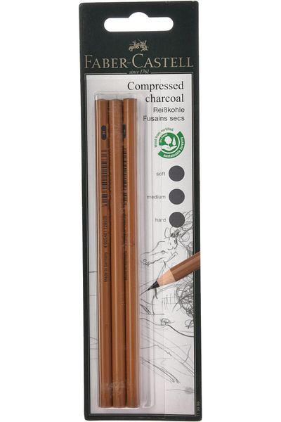 erorex Pitt Charcoal Pencil Set 3 Pieces