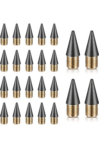 erorex 24 قطعة من أقلام الرصاص القابلة للاستبدال من Everlasting Infinite Pencil القابلة للاستبدال ذات طرف الجرافيت المعدني