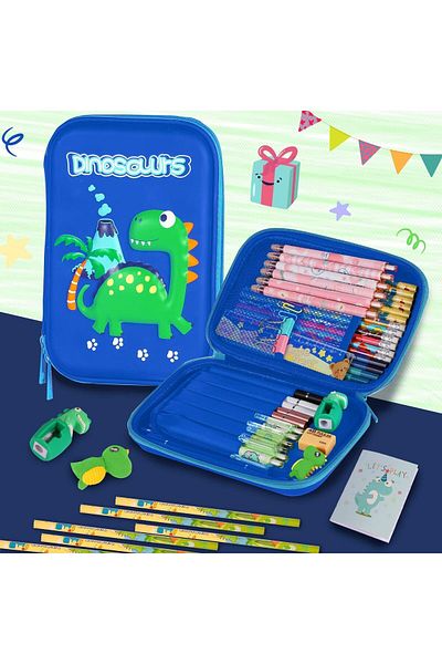 erorex Pencil Case Stationery Set For Kids Pencil Box Organizer With Compartment Pen Holder Pencil Storage