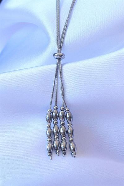 NovaRise 316L Steel Silver Color Length Adjustable Dangle Model Necklace