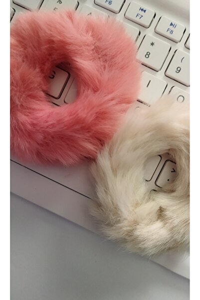 TREND Set of 2 Soft Plush Rubber Buckles in Vibrant Colors - Beige & Yavruağzı