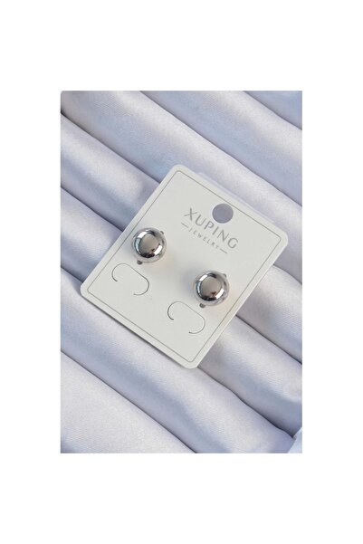 Skygo Xuping Silver Color Minimal Curved Oval Earrings - Tj-Bkp9453