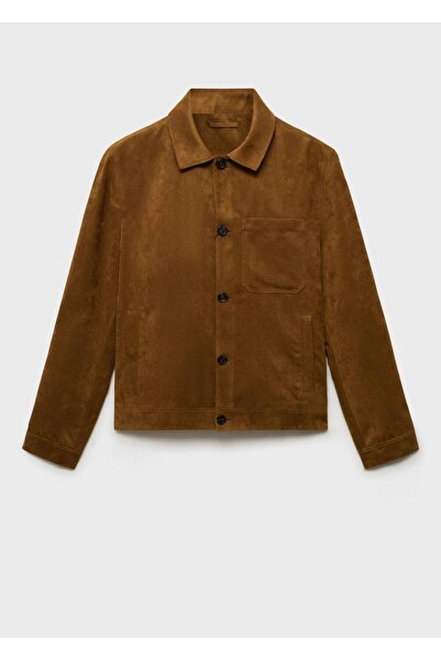 MANGO Man Süet görünümlü gömlek ceket