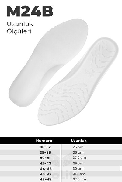 GoLite Ortopedik Tabanlık Extra Konfor Ayakkabı Tabanlığı, Memory Foam Hafızalı Ayakkabı Tabanı - M24 Beyaz