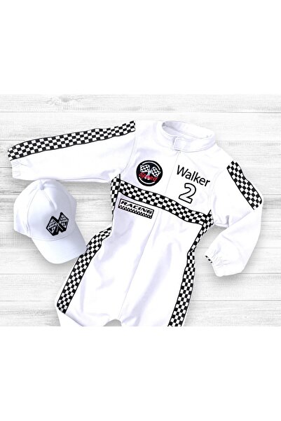 Mum Desing Gift BEYAZ YARIŞÇI KOSTÜMÜ FORMULA F1