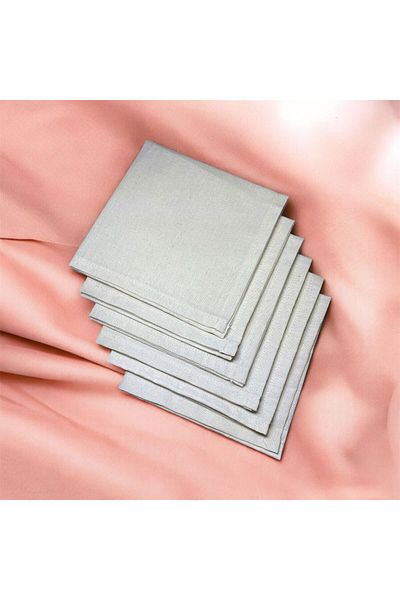 LİFENES 6 Pieces 33X33 Cream Cotton Linen - Raw Linen (Suitable for Embroidery)