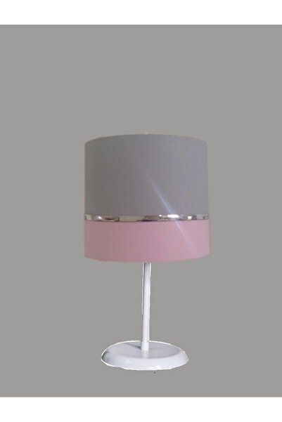 ONAY M Gray Pink Fabric Covered Bedroom Young and Children's Room Lampshade T...