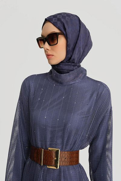 Armine Διχτυωτή μπλούζα με ζώνη 25y3700 Misty Purple