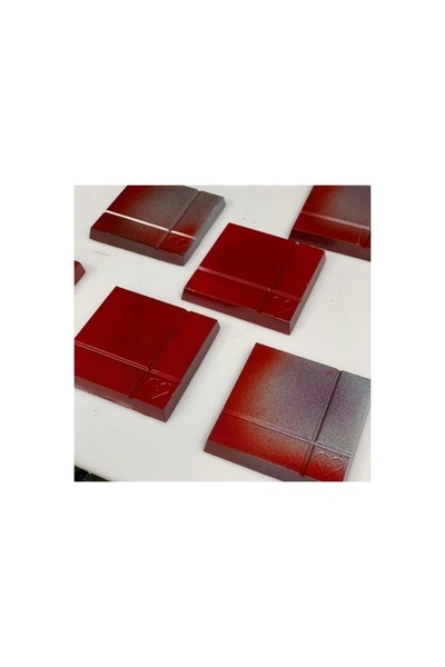 Greyas قالب شوكولاتة على شكل قرص مربع من البولي كربونات 80 جرام |   سم-3840