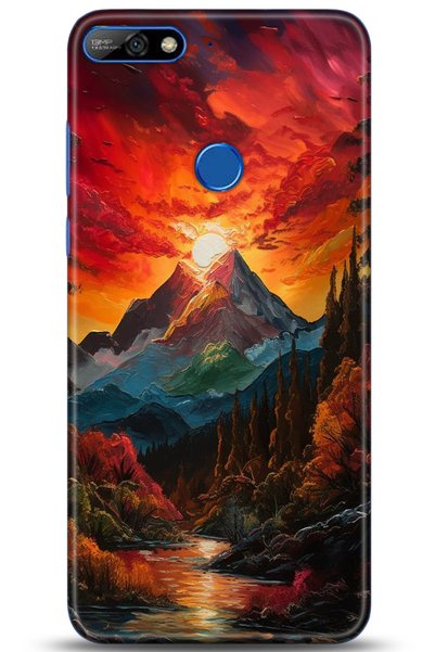 Noprin Huawei Y7 2018 Case Hd Printed Case - Mastermind Series 5224