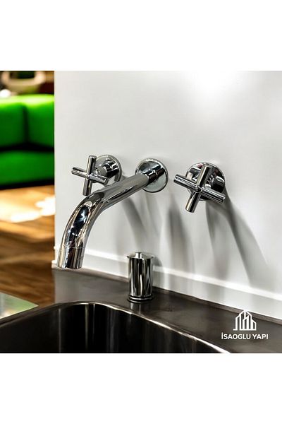 İSAOĞLU YAPI Silver Wall Ghpd Anka Strei Sink Faucet