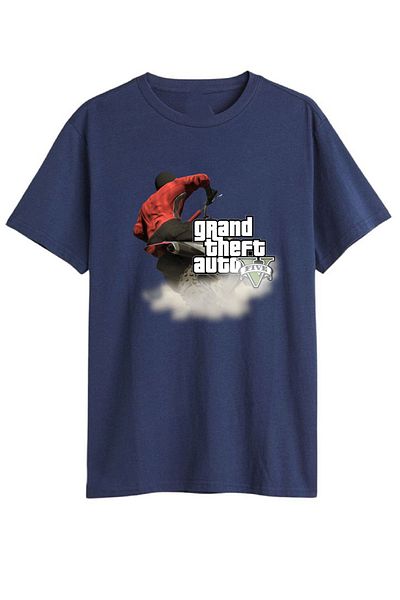 makiteks Ανδρικό μπλουζάκι με στάμπα GTA5 Oversize Crew Neck (Five Taarruz Punto) Ανδρικό Unisex Λευκό Μαύρο Γκρι