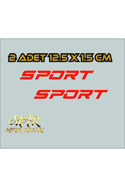 12cm Genişliğinde Bagaj Kapağı Için Ufak Sport Yazısı 2 Adet sudan etkilenmez