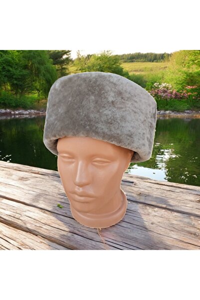 AbbasShop Hakiki Deri Yuvarlak Model Fes Gerçek Deri Kafkas Kalpağı Bere Şapk...