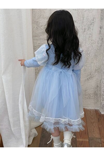 nannie Rochita Albastra Fetite Elsa - 7-8 ani