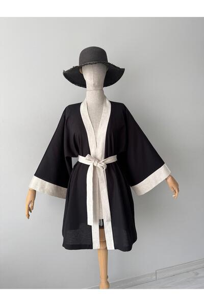 BEJ DOKU KETEN KİMONO / KETEN PAREO