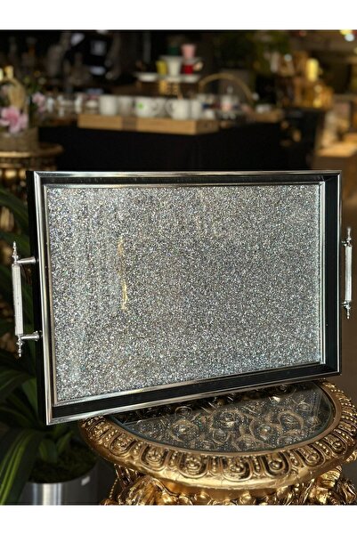 GÜVENPLAST Güven Plast Gümüş Simli Tepsi