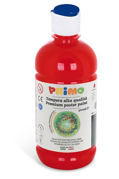Primo Red Poster Paint 500ml