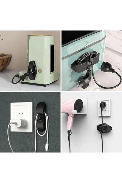 jetfast 4 Pieces Black Airfryer Electric Product Cable Winding Collection Apparatus