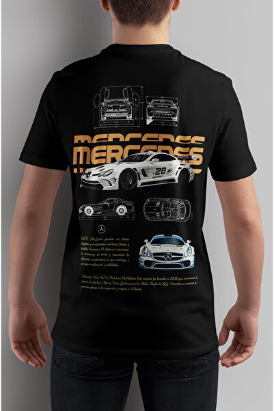 ARS DT Sportif MERCEDES T-shirt Araba Tasarımlı Unisex Şık Baskılı Oversize S...