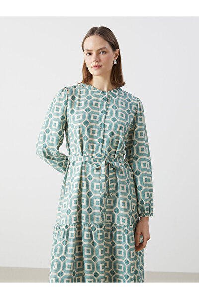 LC Waikiki Dámské šaty se vzorem límečku LCW Modest