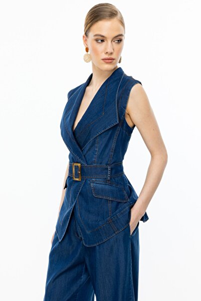 Ekol Γιλέκο με διπλό γιακά με ζώνη