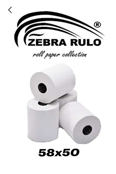Zebra 58X50 TERMAL AKARYAKIT RULOSU 21 PAKET ( 1 KOLİ ) ZEBRA RULO