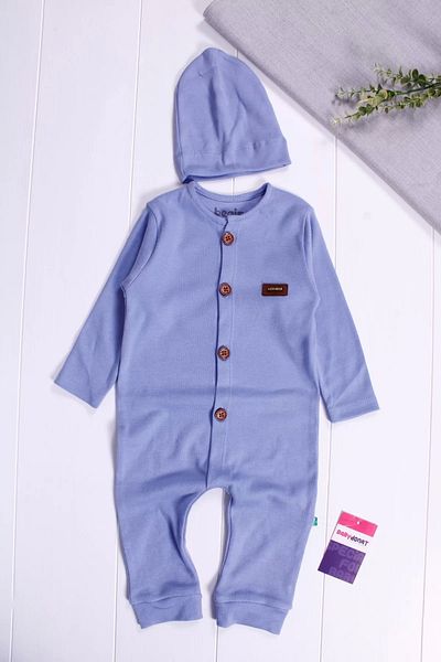 melonika Buttoned Front Open Interlock Jumpsuit