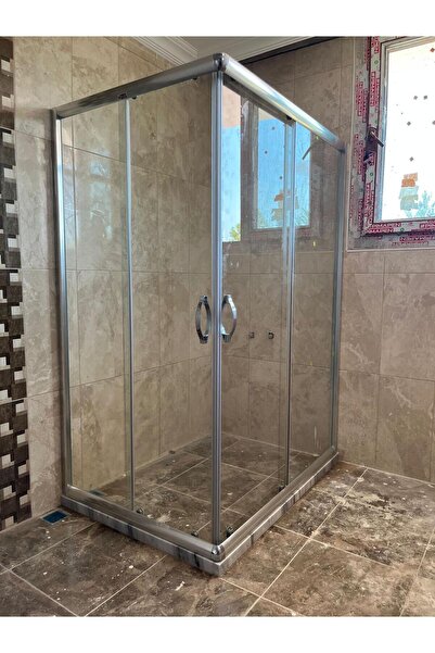 Yıldırım Duş 5 mm Temperli Şeffaf Camlı Krom Renk Lüks Kalın Profilli Duşakabin