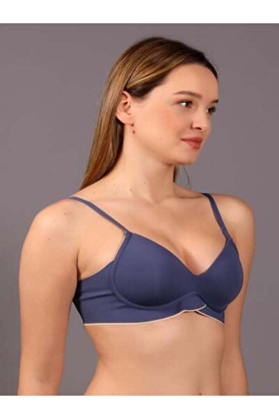 Mısırlı MISIRLI Mısırlı New Bra Desteksiz Lazer Kesim Antrasit Sütyen - 6115