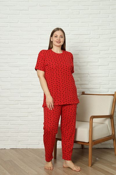 FAMES PİJAMA Costum de pijama cu model de stele de marime mare
