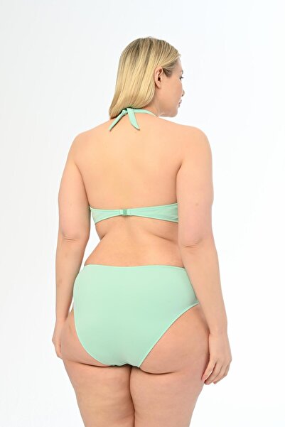 AQUAVİVA Aquaviva Women's Mint Large Size Halterneck Triangle Elena Bikini Set