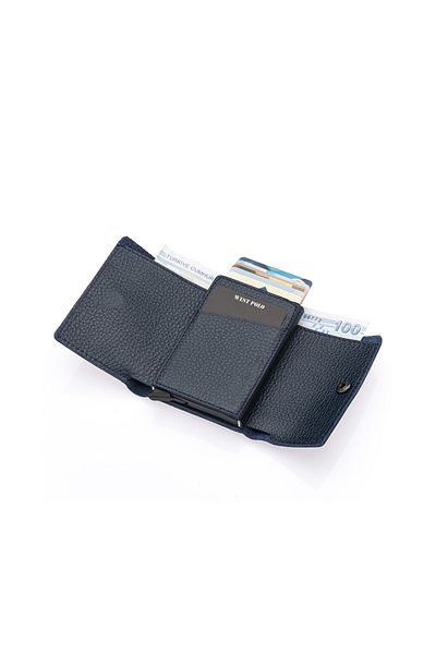 Westpolo Механизъм за мъжки портфейл от естествена кожа