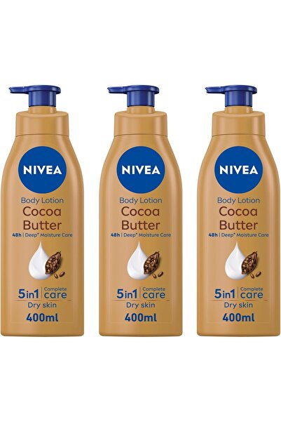 NIVEA لوشن جسم للبشرة الجافة من نيفيا E عدد 3 × سعة 400 مل