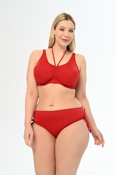 AQUAVİVA Red Plus Size Recovery Sliding Bikini - Aquaviva Set