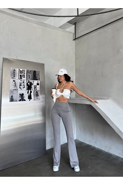 DNDO WEAR Pantaloni de damă spaniol cu talie înaltă, care sunt folosiți atât pentru sport, cât și pentru zi cu zi