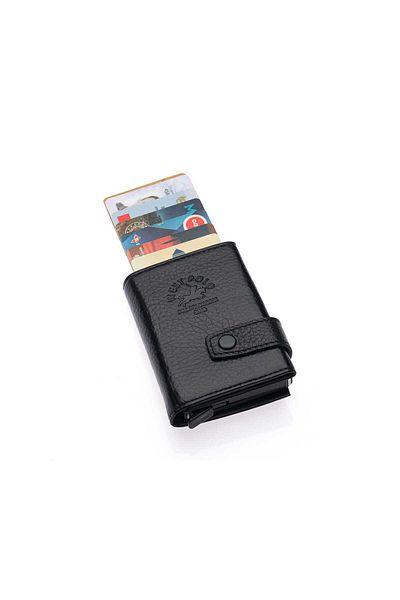 Westpolo Мъжки кожен портфейл Mechanism