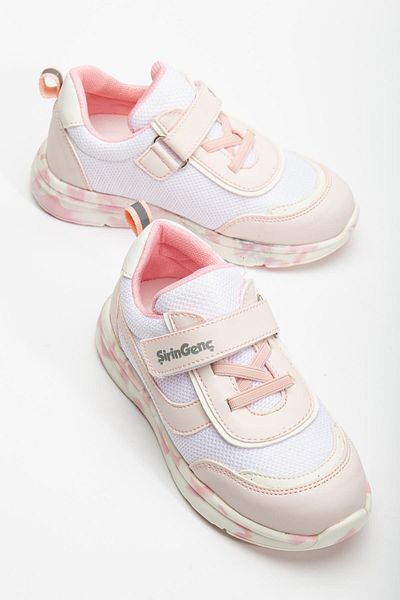 Dilimler Ayakkabı Orthopedic Girl's Sneakers - Powder Velcro Anorak Material
