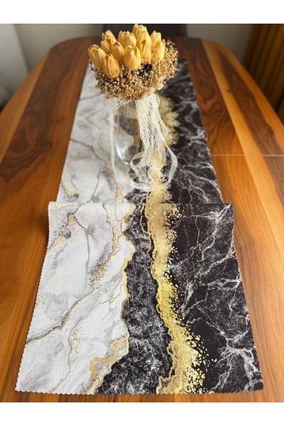 DRN Bella Decorative Digital Printing Velvet Fabric Runner 45 X 140cm