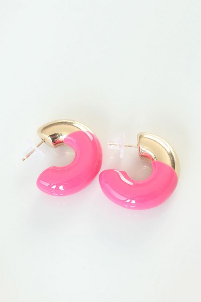costurera Ccb Rose Gold Double Color Earrings - Tj-Bkp8877