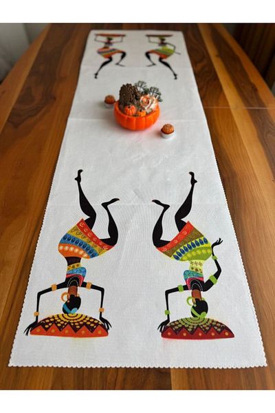 DRN Bella Decorative Digital Printing Velvet Fabric Runner 45 X 140cm