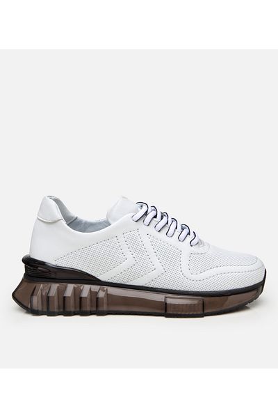 Hotiç Pantofi sport confort alb din piele de damă