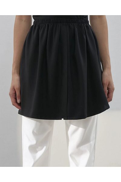 Modabenna Black Quality Crepe Fabric Innerwear Savior Lengthener Skirt Elastic Flexible Front Slit Hijab
