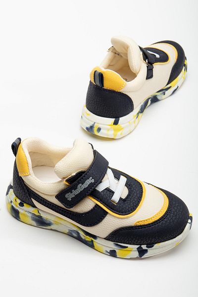 Dilimler Ayakkabı Şiringenç Orthopedic Boy's Sports Shoes Yellow Velcro Anorak Material
