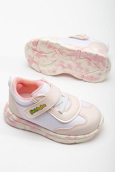 Dilimler Ayakkabı Orthopedic Baby Girl First Step Sports Shoes - Powder Velcro Anorak Material