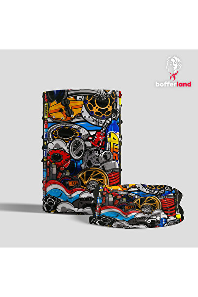 bofferland دراجة نارية برتقالي باندانا - نسيج مقاوم للرياح للجنسين قابل للتنف...