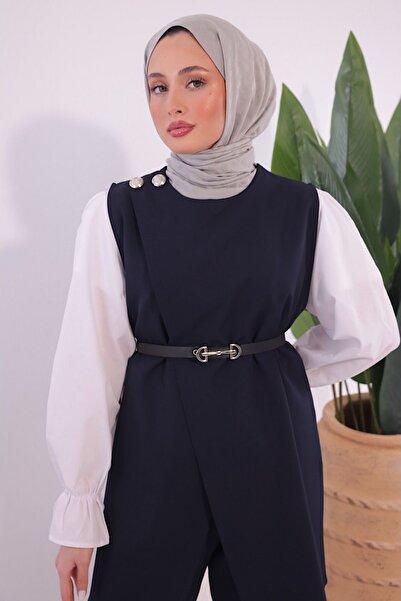 HİFADEN Жіночий комплект з подвійним крепом і поясом