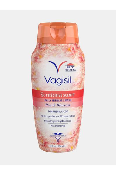 Vagisil Scentsitive Scents Daily Intimate Feminine Wash, Peach Blossom, 12 Fluid Ounce